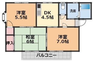 フレグランス福音寺の物件間取画像